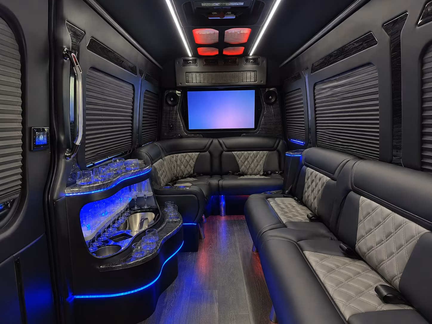 lynchburg 50 passenger party bus inside